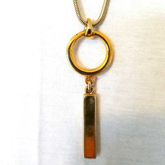 ✅#1021 Preowned RARE Gold Tone Metal 32.5" Necklace - Picture 4 of 16